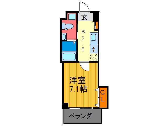 HF四条河原町レジデンス(1K/6階)の間取り写真