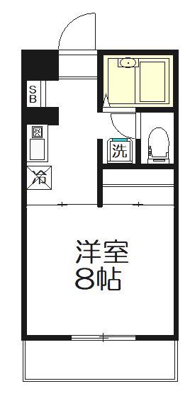 ドミシール南阿佐谷(1K/1階)の間取り写真