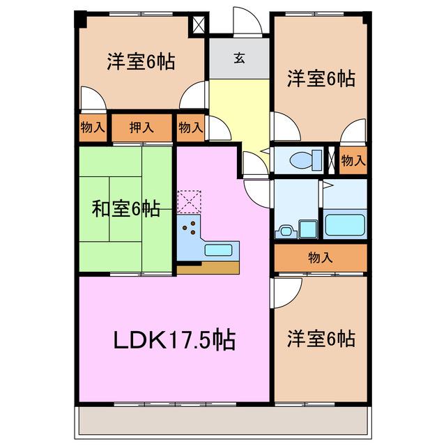 サンシャイン近藤(4LDK/1階)の間取り写真