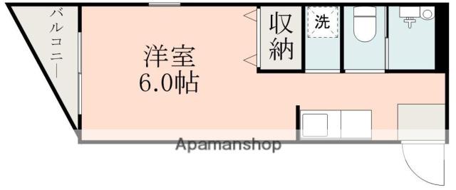 尚理園ビル(ワンルーム/3階)の間取り写真