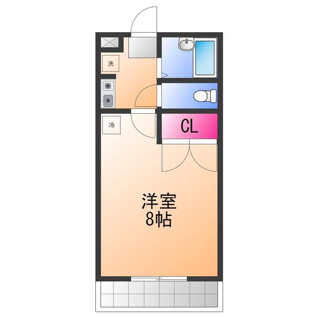 南海本線 羽倉崎駅 徒歩14分 3階建 築30年(1K/2階)の間取り写真