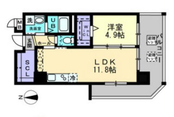 ハアラン国体町(1LDK/1階)の間取り写真