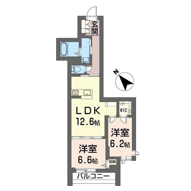 ラムール・ド・センケイII(2LDK/3階)の間取り写真