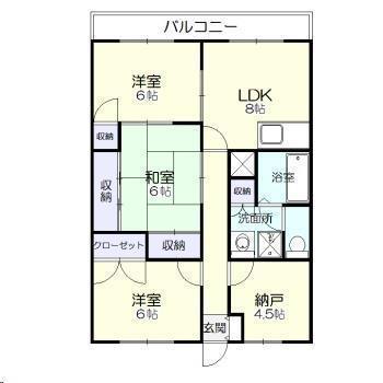 エトワール霧島(3SLDK/1階)の間取り写真