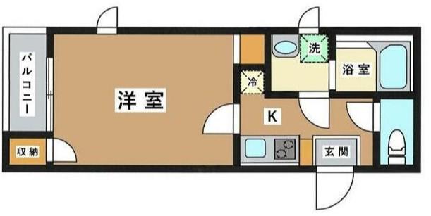 LIBERTE SKYTREE イースト(1K/3階)の間取り写真
