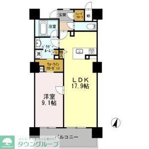 ロイヤルパークスERささしま サウス(1LDK/8階)の間取り写真