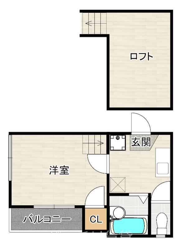 アーベント南福岡(1K/1階)の間取り写真