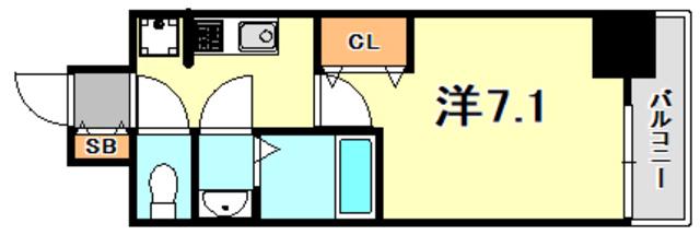 フレシール昭和通(1K/13階)の間取り写真