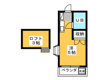 エスタ国分寺 壱番館(ワンルーム/1階)の間取り写真