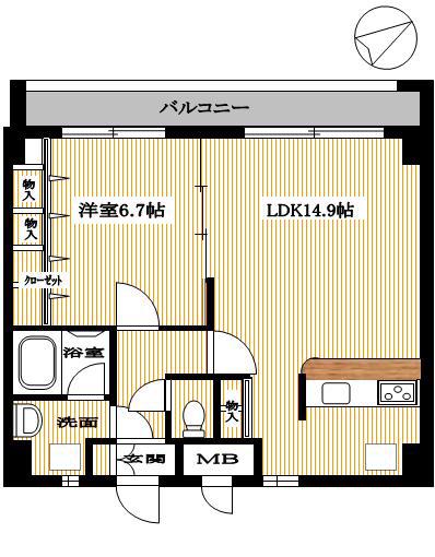EMBELLIR(1LDK/5階)の間取り写真