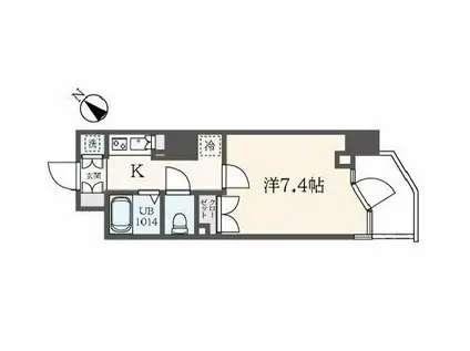 フェルテ中野(1K/8階)の間取り写真