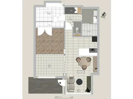 ACTTAS-F(3LDK/6階)の間取り写真