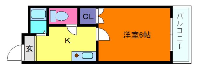 VIVANT青木(1K/4階)の間取り写真
