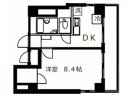 AMOUR名駅(1DK/3階)の間取り写真