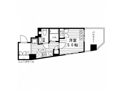ルネサンス上板橋(1K/4階)の間取り写真