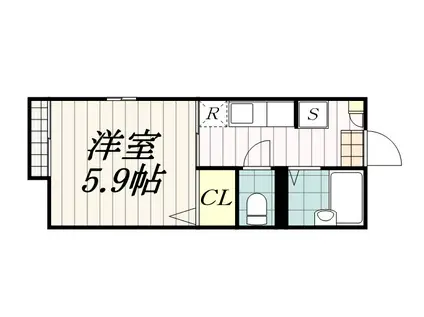 アーバンライフ新千葉(1K/2階)の間取り写真