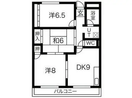 メゾンロアール(3DK/3階)の間取り写真