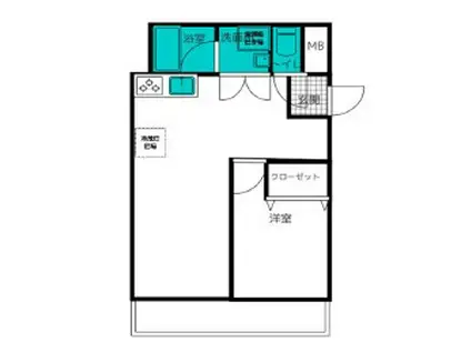 ケイ・クリスタル(1LDK/5階)の間取り写真