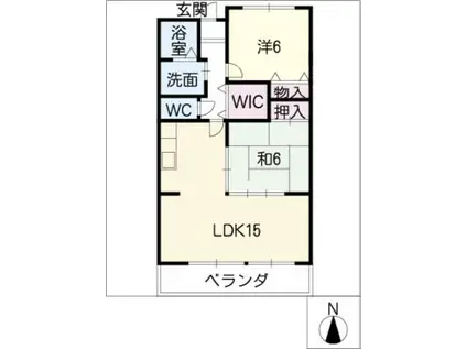 正和マンション(2LDK/1階)の間取り写真