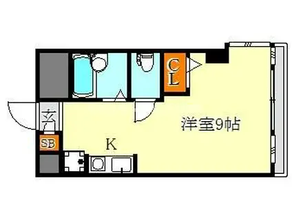 サンビレッジ塩屋(ワンルーム/1階)の間取り写真