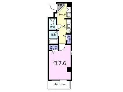 フィオーレMJ(1K/3階)の間取り写真