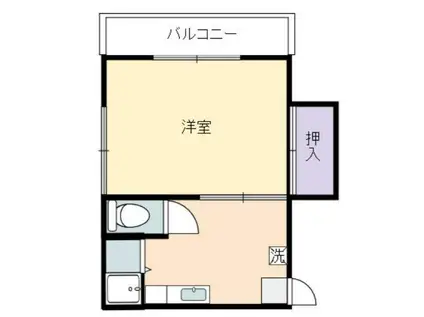 エムズ千早2号館(1K/1階)の間取り写真