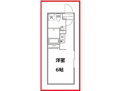 クラウディア タケノツカ(ワンルーム/3階)の間取り写真