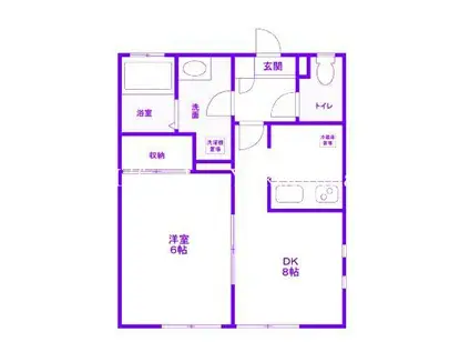 ライズ新杉田(1DK/1階)の間取り写真