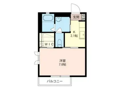 ハイランド(1K/1階)の間取り写真