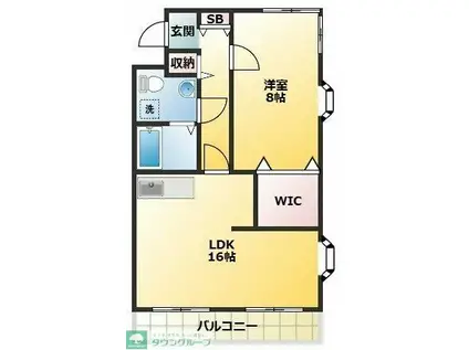 エクセレント丸太(1LDK/3階)の間取り写真