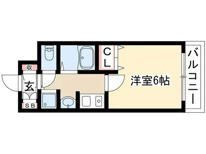 プレサンス名古屋城前(1K/8階)の間取り写真