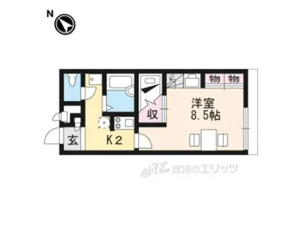 レオパレスコンフォール・エスト(1K/2階)の間取り写真