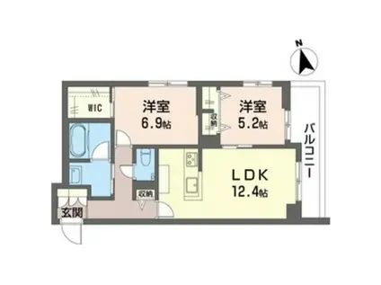 シャーメゾン戸塚(2LDK/1階)の間取り写真