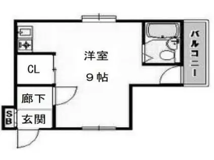 メゾンドゥロイ(ワンルーム/5階)の間取り写真