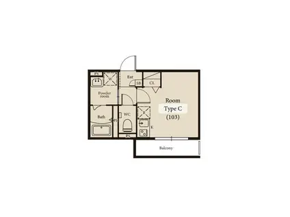 J-MAISON朝霞台(1K/1階)の間取り写真