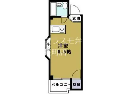 ロータリー40(ワンルーム/1階)の間取り写真