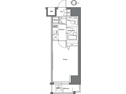 RASIS大山山手通(1K/11階)の間取り写真