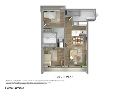 PETITE LUMIERE(2LDK/3階)の間取り写真