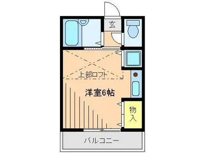コンフォール(ワンルーム/2階)の間取り写真