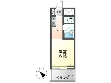 メゾン金山(1K/1階)の間取り写真