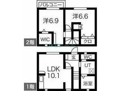 グレイス山手(2LDK/1階)の間取り写真
