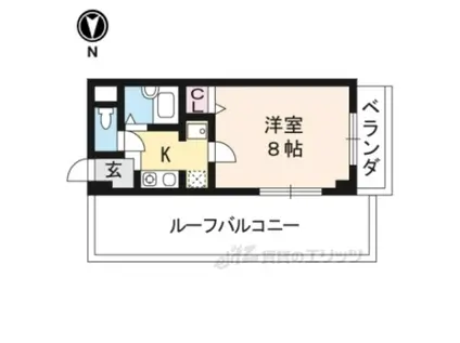 セントポール修学院(1K/6階)の間取り写真