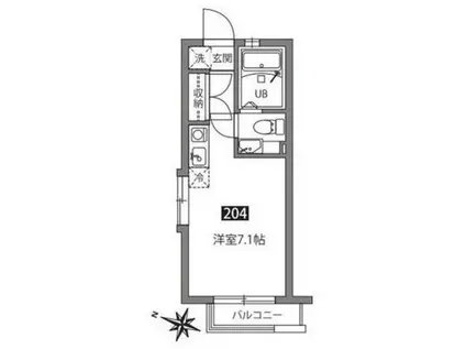 スタイルレジデンス高円寺(ワンルーム/1階)の間取り写真