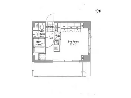 コンフォリア大山(ワンルーム/9階)の間取り写真