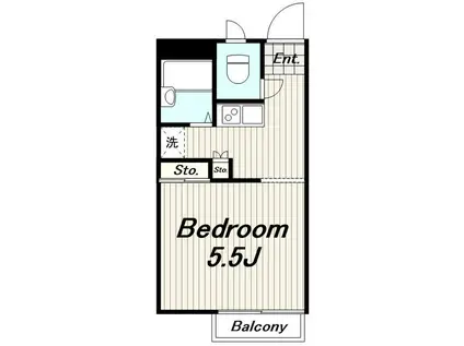レオパレスヴィルヌーブ(1K/3階)の間取り写真