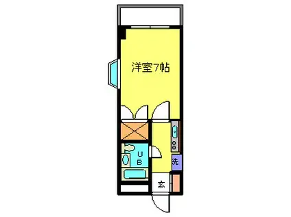 第5グランドコーワ(1K/4階)の間取り写真