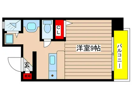 エスパース大井(ワンルーム/6階)の間取り写真