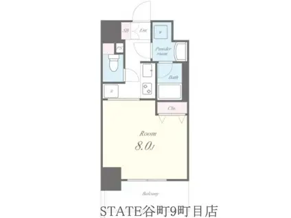 グランディール大今里(1K/5階)の間取り写真