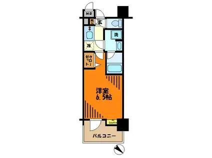 ガーラ・ヴィスタ田園調布(1K/6階)の間取り写真