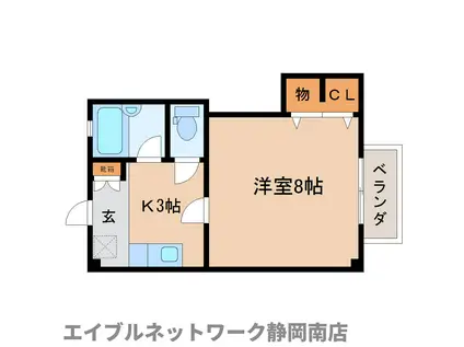 カーサひじり5(1K/1階)の間取り写真